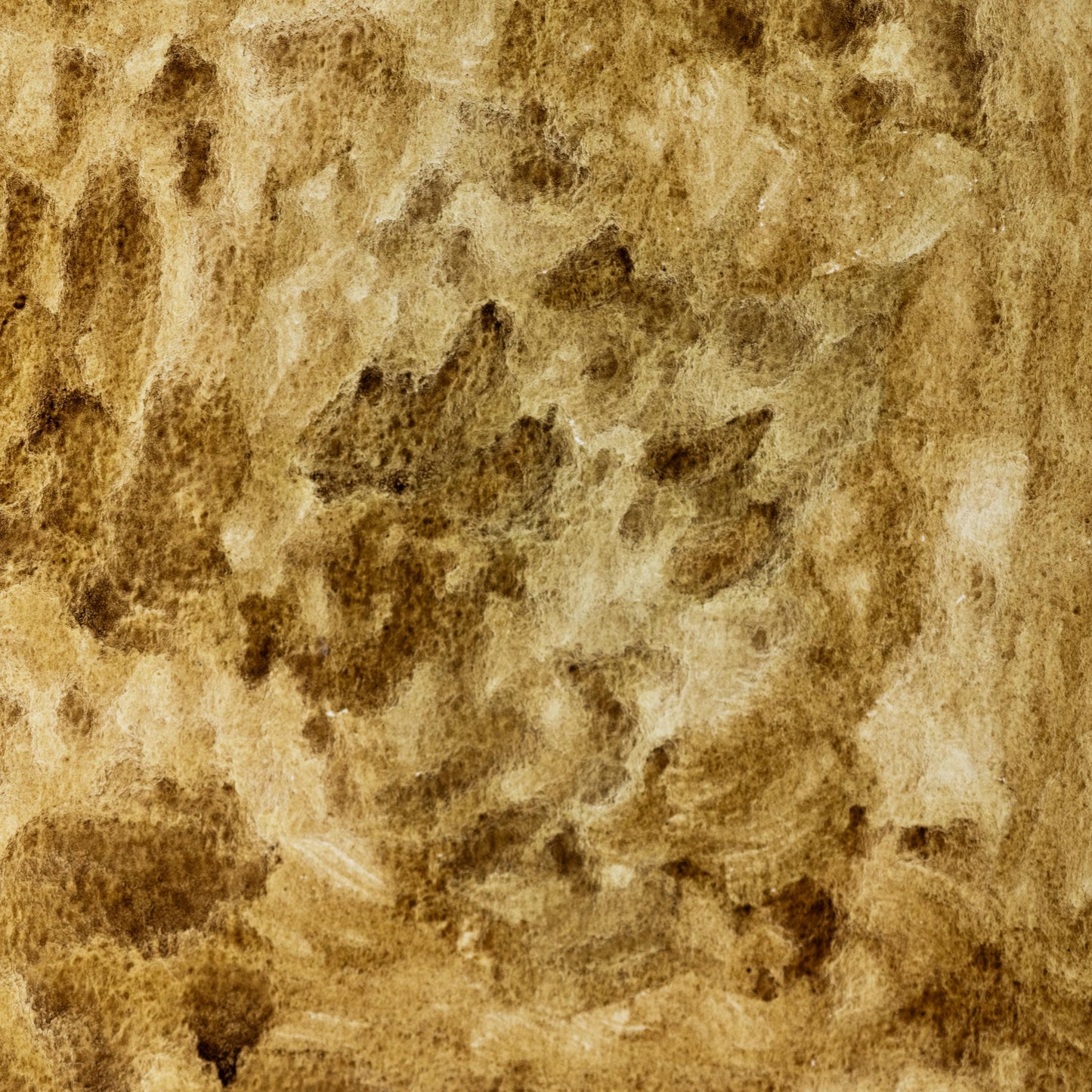 Watercolor painting in earthy olive Natural Sap Green, historically made from buckthorn berries and prized by 17th-century painters. Handcrafted with honey and gum arabic. Transparent with subtle granulation. Ideal for foliage, glazing, and historical green tones in naturalistic landscapes.