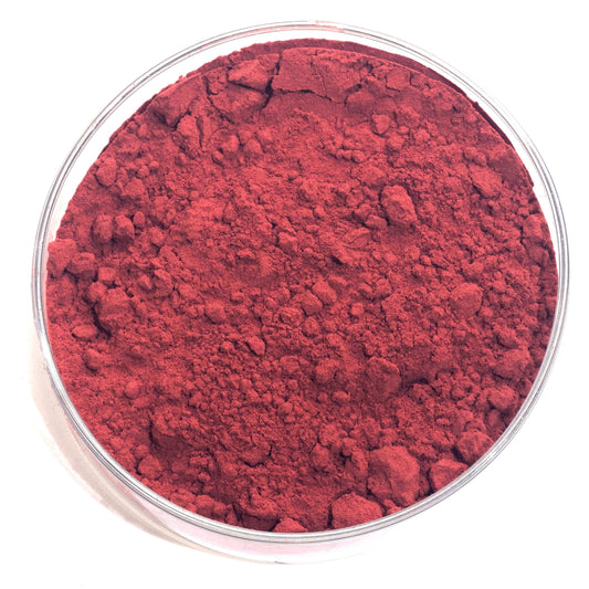 Monascus Red is a natural pigment produced by fermenting Monascus yeast, yielding a vibrant, warm red with subtle earthy undertones. Historically used in East Asia for coloring food, textiles, and art, it offers a unique organic hue with moderate lightfastness. In painting, it provides a rich, transparent red ideal for watercolor, tempera, and mixed media, especially in delicate layering and glazing techniques. Best suited for protected artworks where its natural brilliance can be preserved.