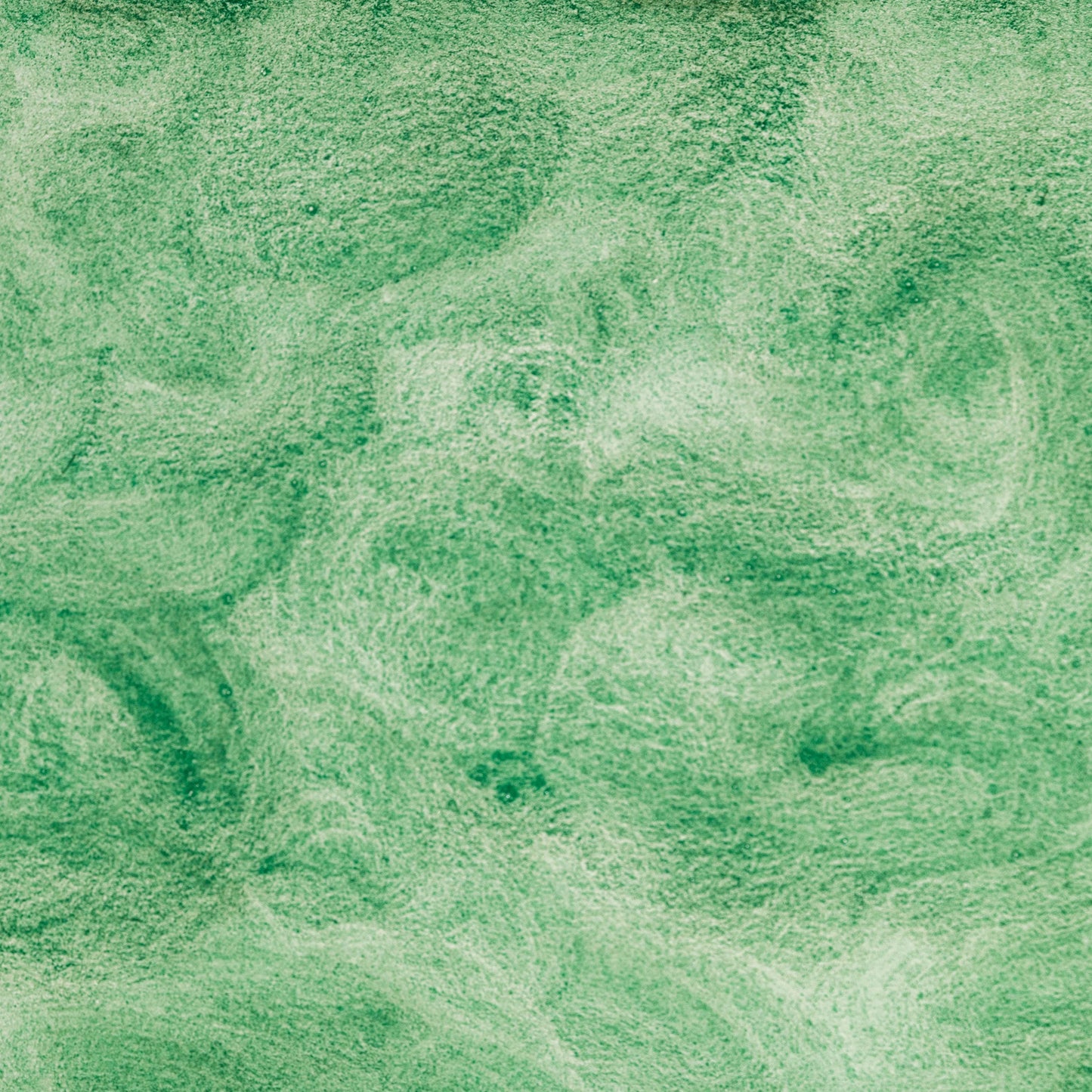 Watercolor swatch in Stone Malachite, a natural green pigment ground from the semi-precious copper carbonate mineral used since ancient Egypt and Rome. This handmade watercolor features the soft granulation and cool green tones of genuine malachite, crafted with honey and gum arabic. Lightfast and semi-opaque, perfect for iconography, historical pigment palettes, and natural mineral-based artwork.