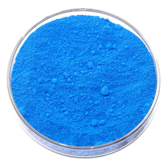 Rich cobalt blue pigment with a vibrant, cool-toned hue and excellent lightfastness. Highly stable and opaque, perfect for oil, acrylic, and watercolor painting. Offers smooth application, subtle granulation, and superb mixing properties. A favorite among artists for its brilliance, durability, and historical significance in fine art and restoration. Available in various sizes.