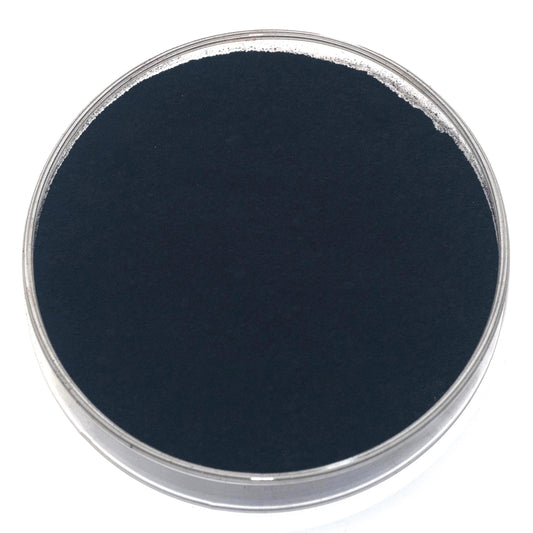 Plant Black pigment, a deep, natural black derived from charred plant materials, offering excellent transparency and smooth blending. Highly lightfast and ideal for oil, watercolor, and ink making, it provides soft gradations and subtle warmth. Used historically for fine art, calligraphy, and shading techniques. Finely ground for professional-quality applications. Available in various sizes.