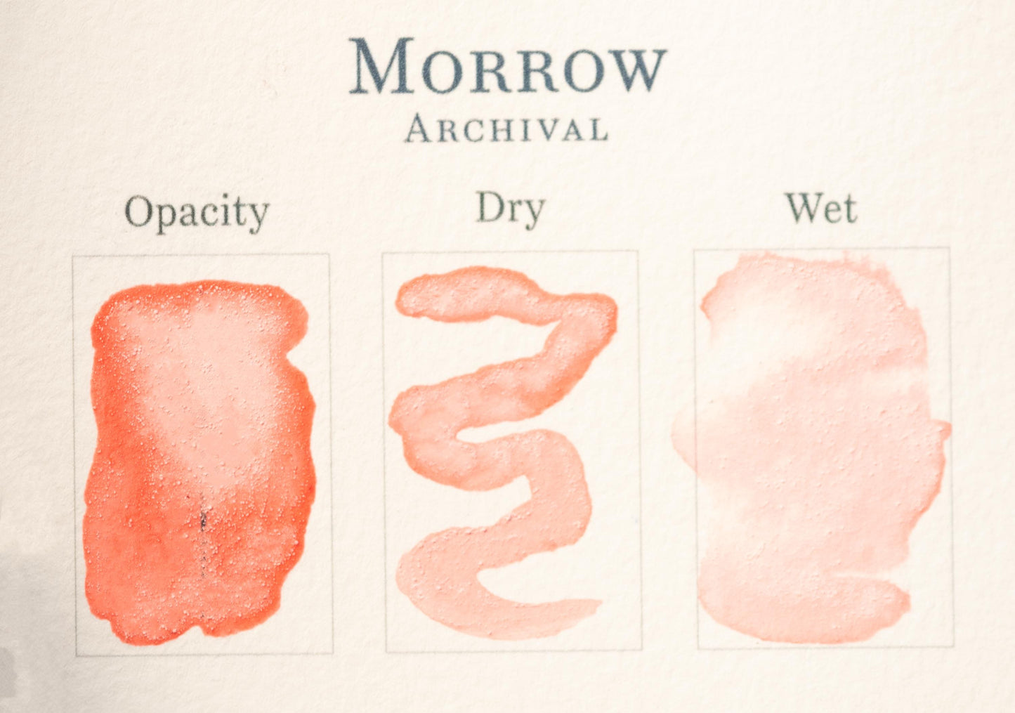 The image is a collage of three different watercolor paintings, each depicting a different state of wetness: an opacity, a dry state, and a wet state.