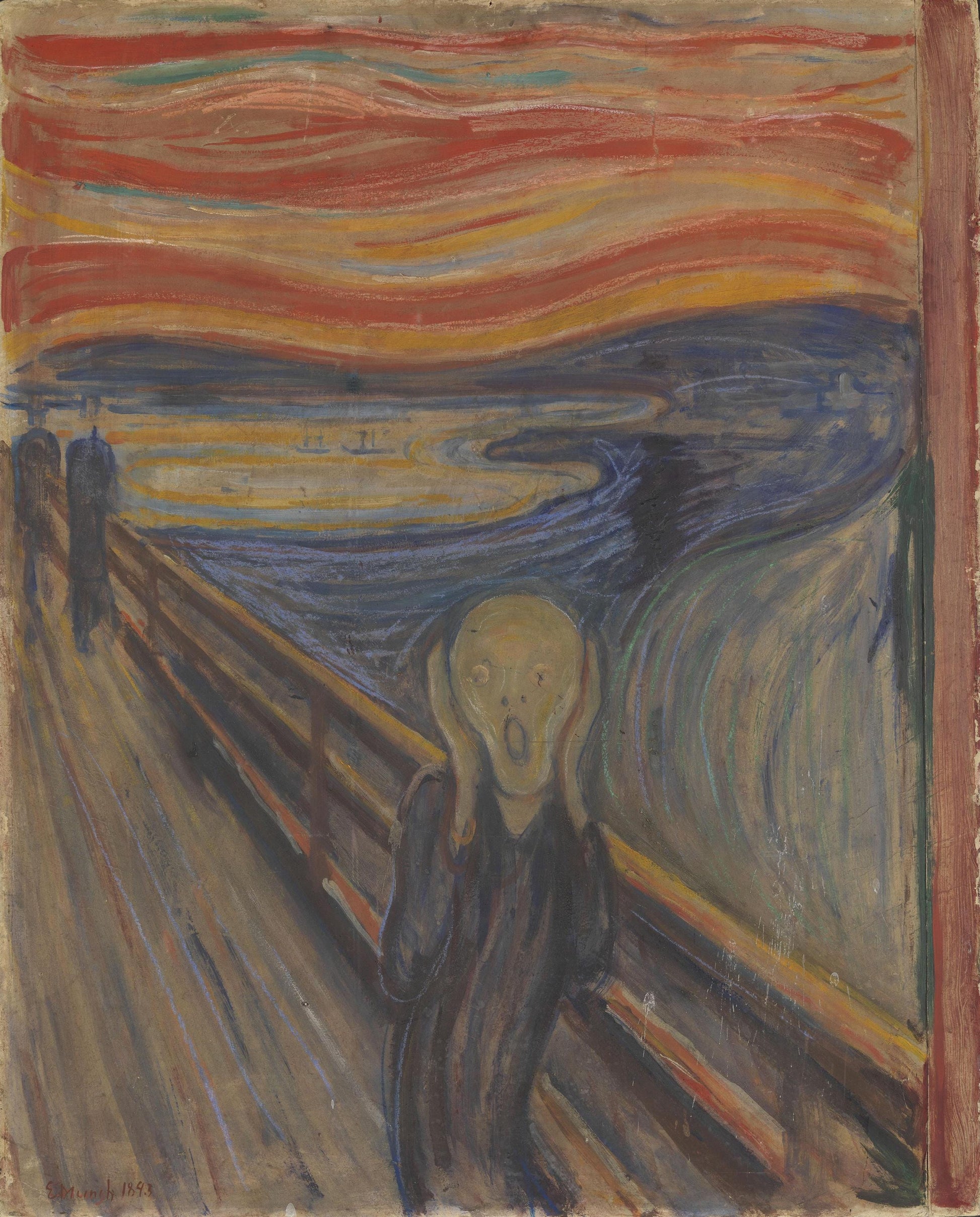 The Scream is one of the most well-known pictures in the history of art, and has become a popular icon of our time. The figure in the picture has been used in many different contexts, and appears in everything from political posters to horror films. It even has its own emoji. The motif Edvard Munch created 130 years ago has now become a symbol we use to convey emotions.
