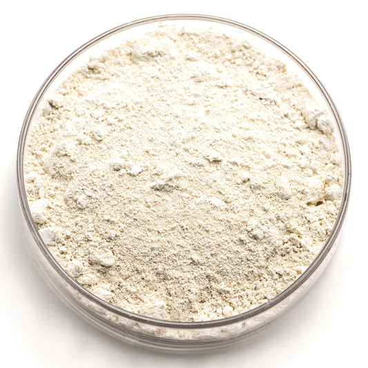 Kaolin is a naturally occurring white clay mineral known for its soft, neutral tone and excellent opacity. Used historically as a base in gesso, ceramics, and pigment preparation, it provides a smooth, matte finish and is often employed as a gentle white in watercolor, tempera, and fresco techniques. With superb lightfastness and a delicate texture, kaolin is ideal for fine art applications requiring subtle highlights, muted whites, or as a component in pigment blends and historical mediums.