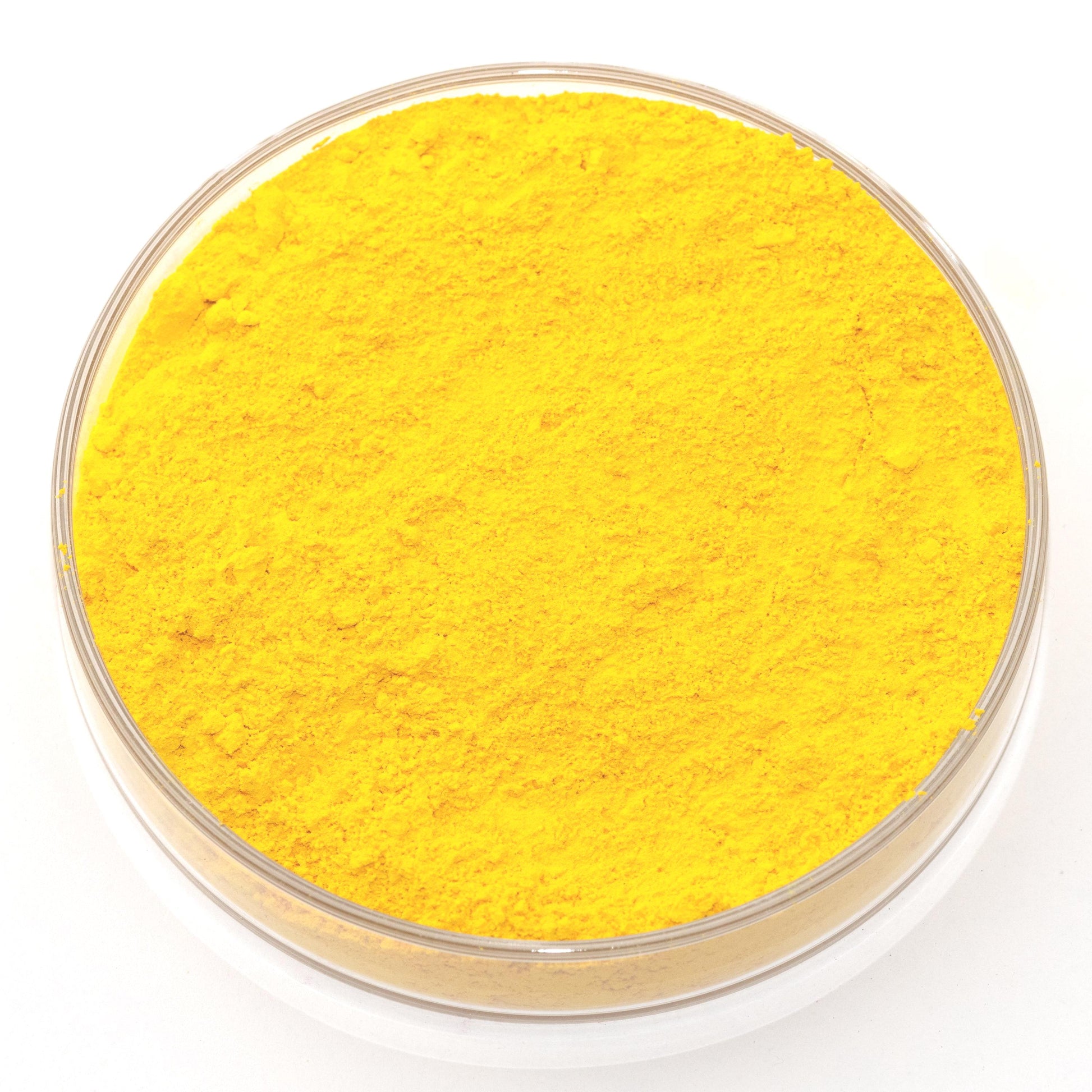 Hansa Yellow pigment, a bright, modern yellow with excellent lightfastness and high tinting strength. A synthetic organic pigment known for its vibrancy, transparency, and smooth blending, making it ideal for oil, acrylic, and watercolor painting. Offers strong mixing capabilities for creating vivid greens and oranges. Finely ground for professional-quality results. Available in various sizes.