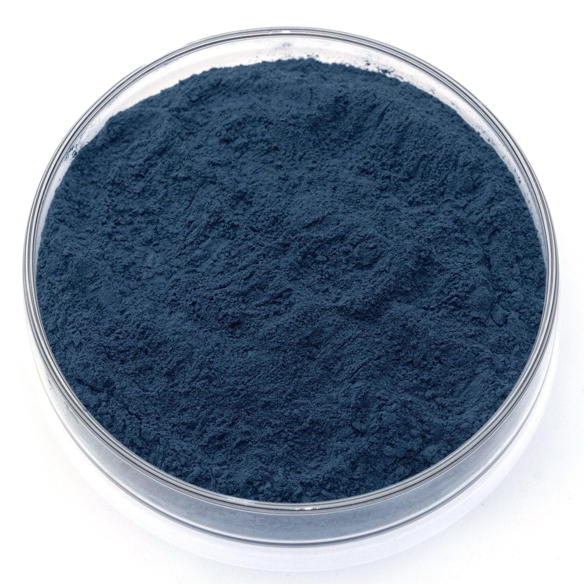 Woad pigment, a historic natural blue derived from Isatis tinctoria leaves, used for textiles, painting, and illumination. Offers a soft, muted blue with excellent lightfastness and historical significance in medieval and Renaissance art. Ideal for watercolor, tempera, and natural dyeing applications. Finely processed for professional-quality results. Available in various sizes.