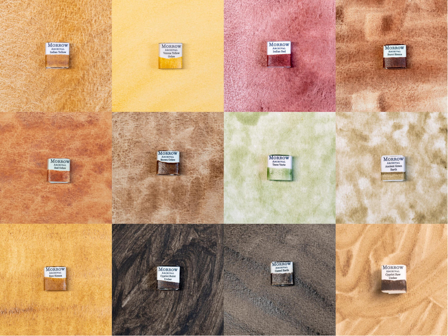 Ancient Ochre Watercolor 12 Palette