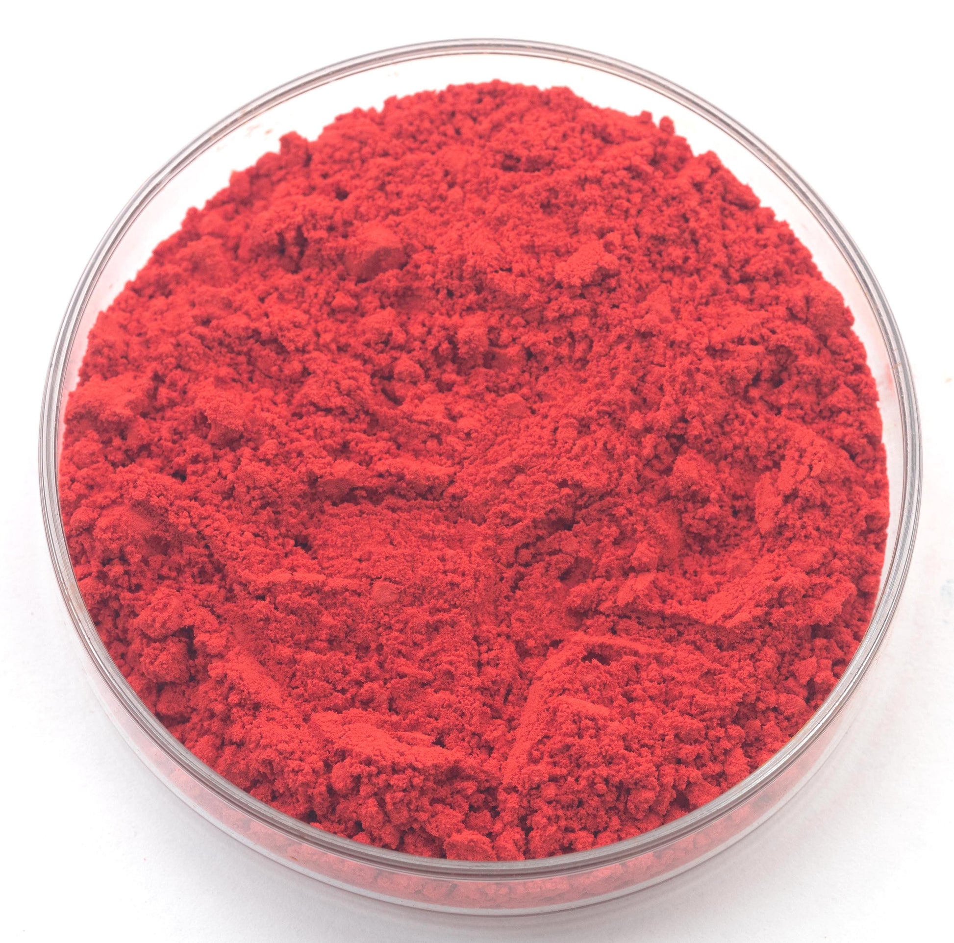 Cinnabar pigment, a rich, vibrant red with warm undertones, historically prized for its intense color and excellent opacity. A natural form of mercury sulfide, it has been used in fine art, frescoes, and lacquerware for centuries. Highly lightfast and ideal for oil, tempera, and watercolor painting. Finely ground for professional-quality applications. Available in various sizes.