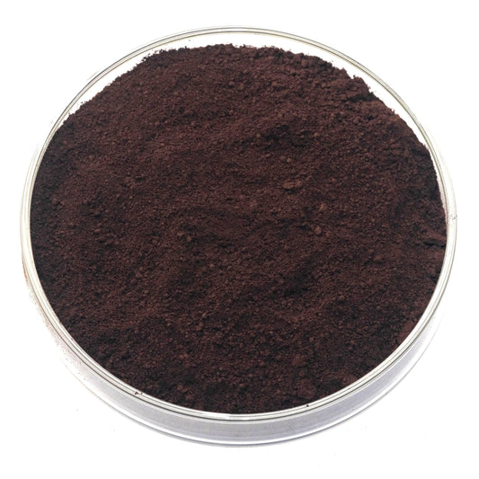 Burnt Umber pigment, a rich, warm brown with excellent opacity and lightfastness. Produced by heating raw umber, it deepens in color while maintaining smooth blending and fast drying properties. Ideal for oil, watercolor, and acrylic painting, it is perfect for underpainting, shadows, and natural earth tones. Historically favored by artists for its versatility and depth. Available in various sizes.
