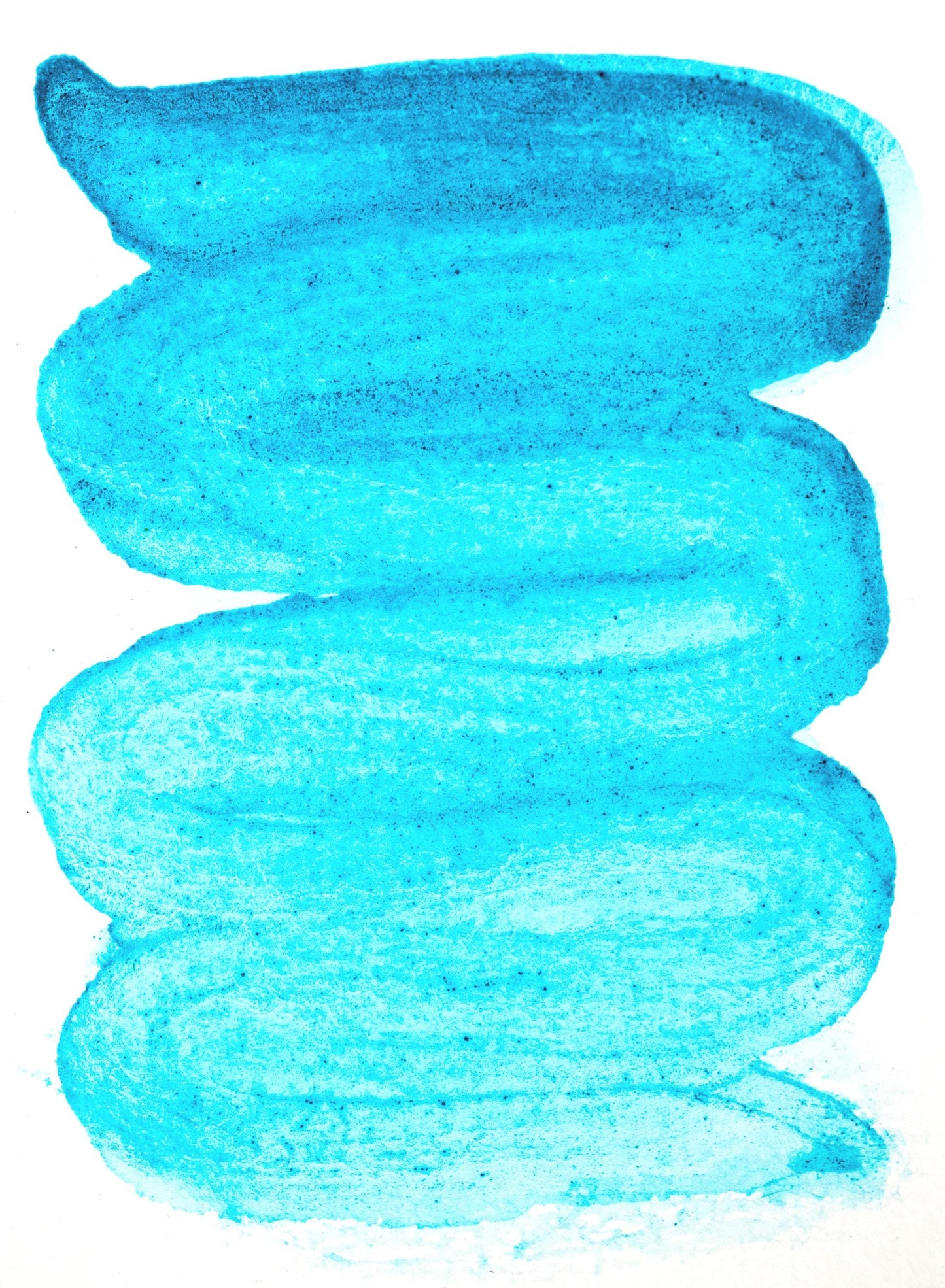 Vibrant turquoise-green swatch of Verdigris ink showing a transition from seafoam to rich teal. Made from copper acetate, this historic ink delivers bold yet translucent color with a faint metallic quality used in medieval and Renaissance art.