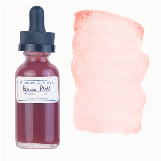 Brown Pink Watercolor Ink